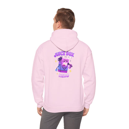 Juice Box Hero Hoodie — Playful Cartoon Juice Box Graphic Sweatshirt