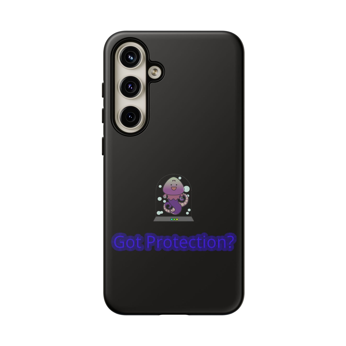 Phone Case — 'Got Protection?' Cute Purple Alien Anti-Shock Protective Cover
