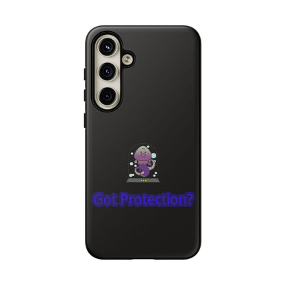 Phone Case — 'Got Protection?' Cute Purple Alien Anti-Shock Protective Cover