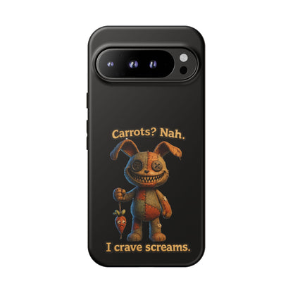 Phone Case — Creepy Bunny "Carrots? Nah. I crave screams." Horror iPhone Case