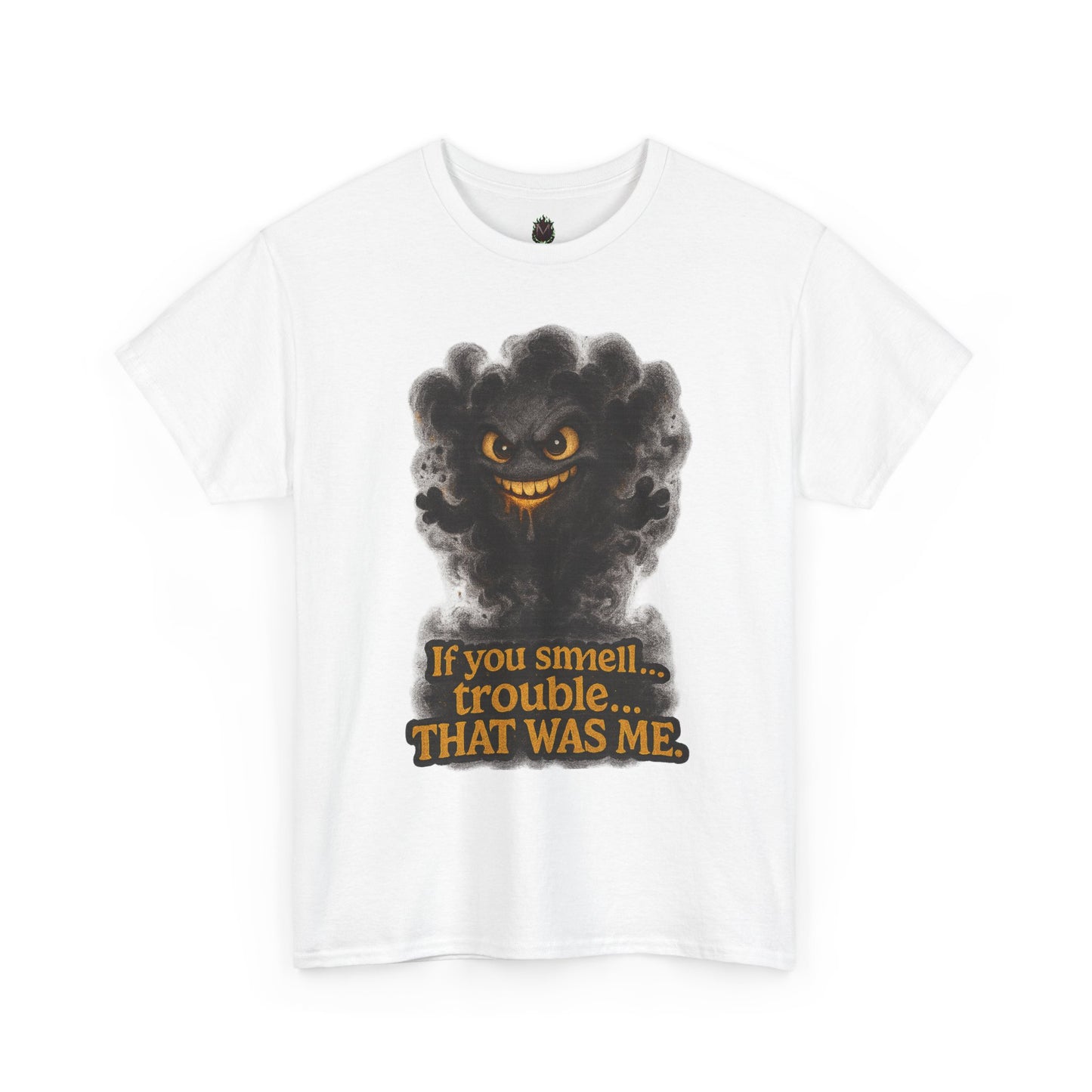 Mischievous Smoke Monster If You Smell Trouble T-Shirt | Funny Graphic Tee