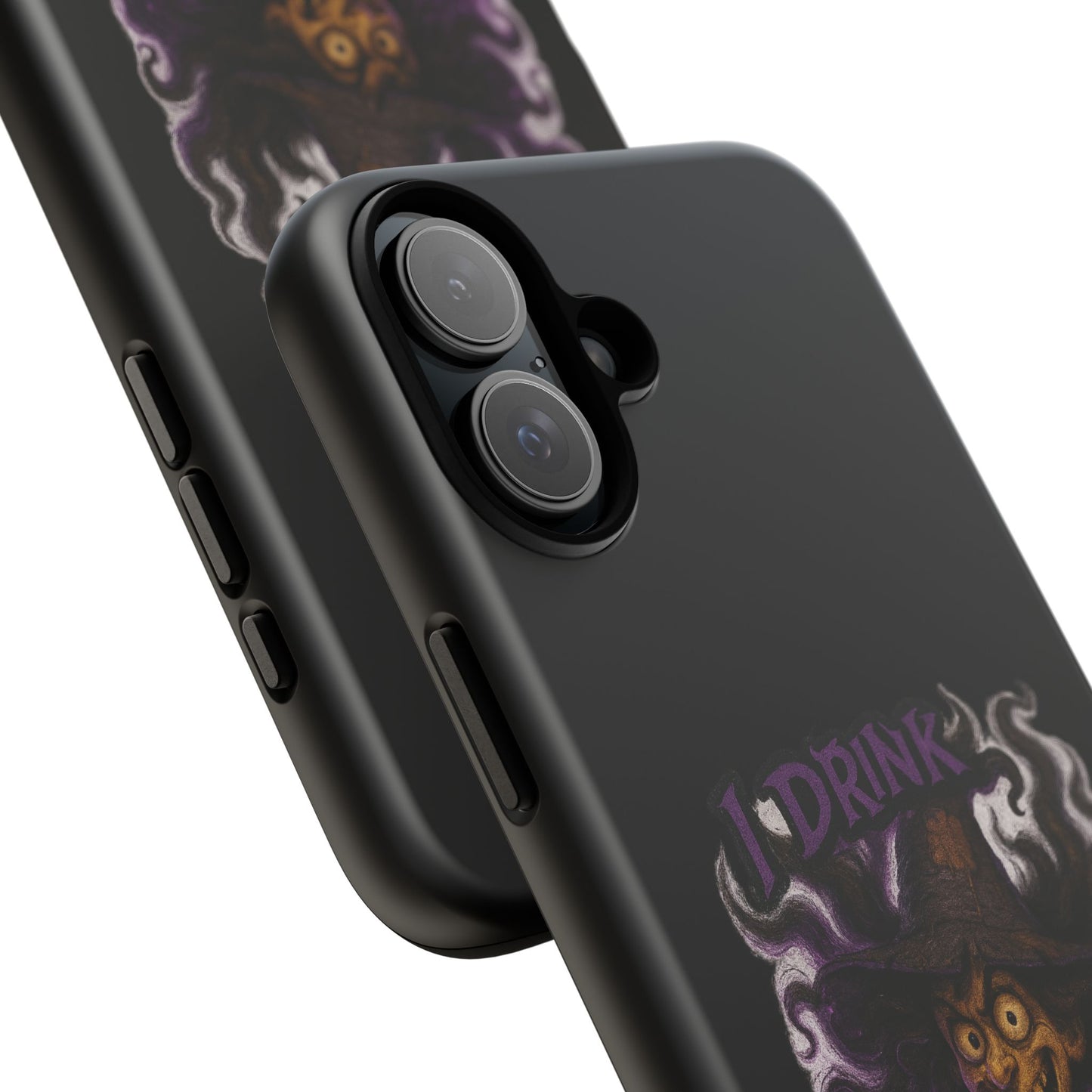 Phone Case — Witch Illustration "I Drink, Can't Pronounce" Protective Cover