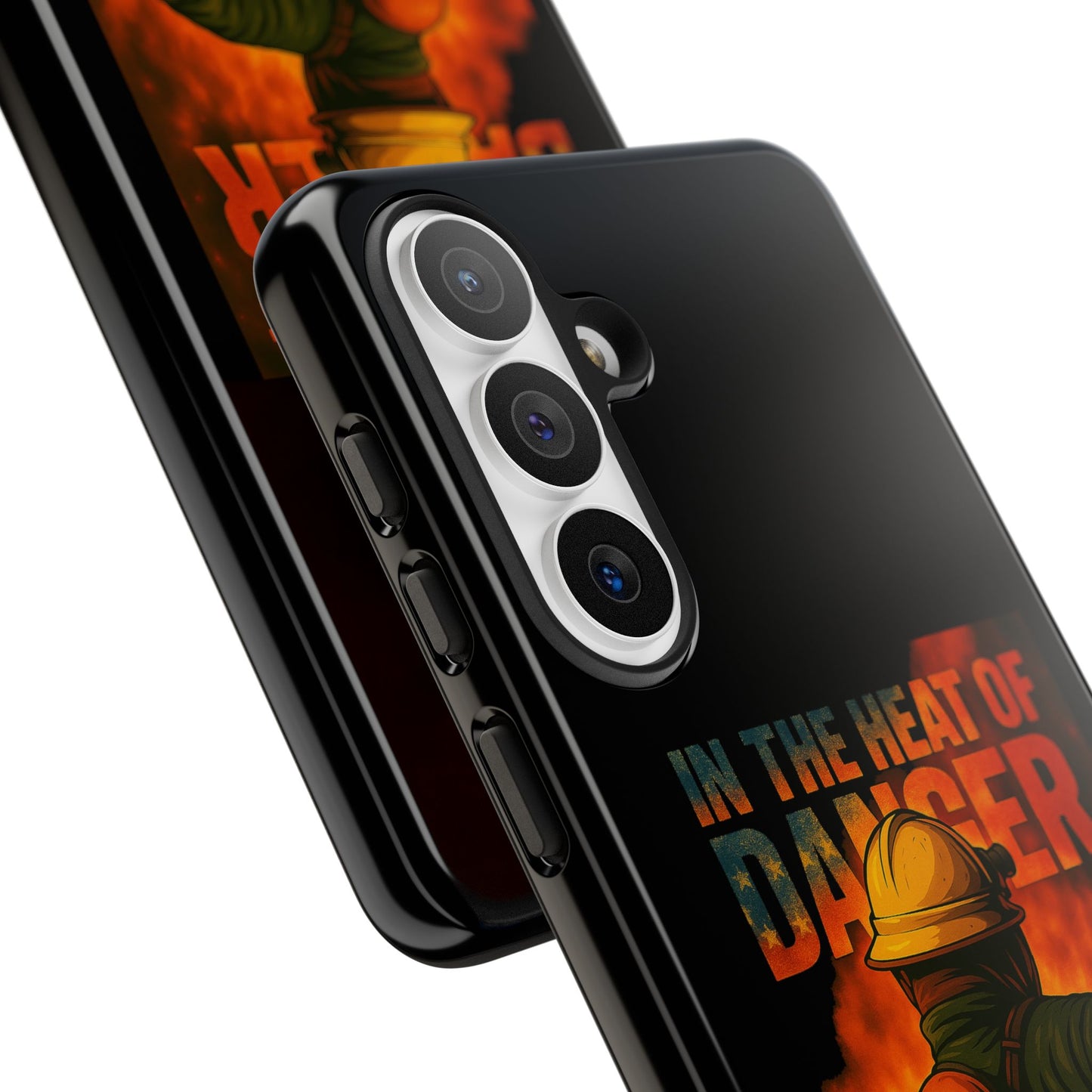 Firefighter Phone Case — "In the Heat of Danger We Hold the Line" Tough Protective Case