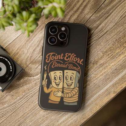 Phone Case — "Joint Effort Eternal Bond" Retro Cannabis Matchstick Design