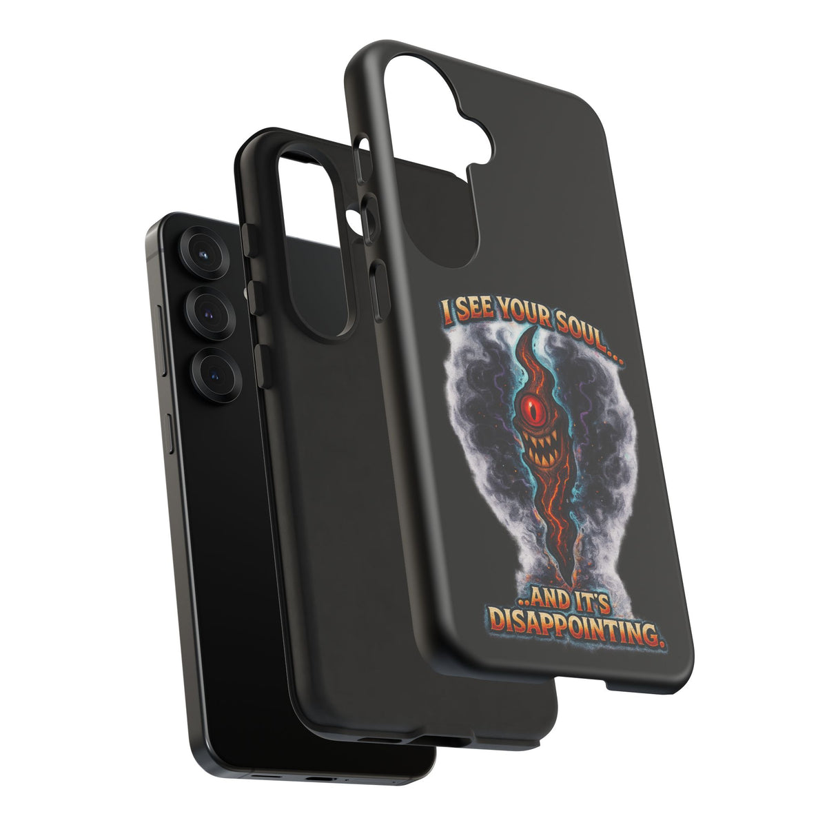 Phone Case — "I See Your Soul and It’s Disappointing" Dark Horror Graphic