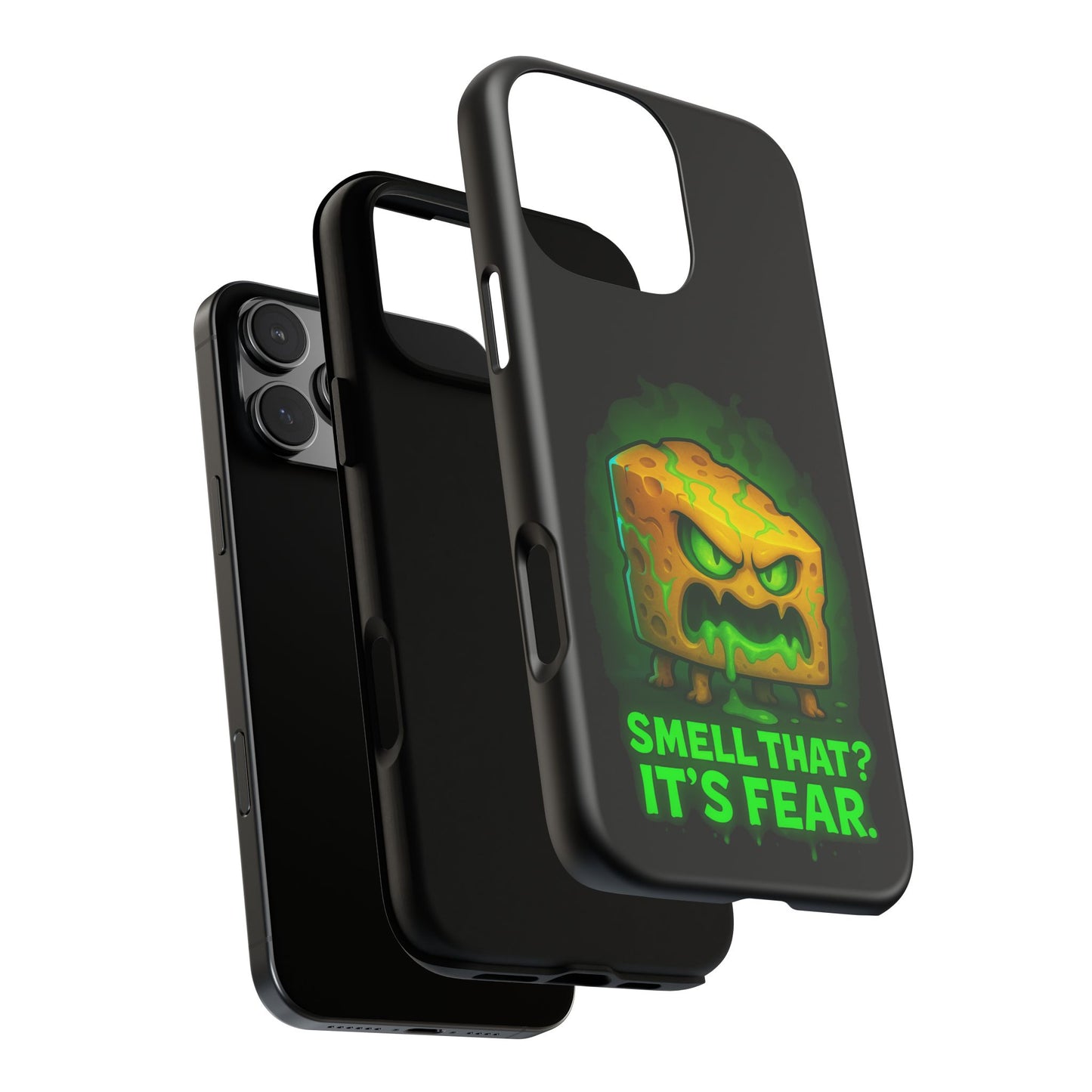 Phone Case — 'Smell That? It's Fear.' Spooky Cheese Monster Protective Case