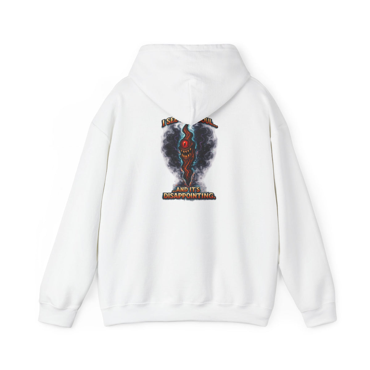 Smoky Graphic Hoodie — 'I See Your Soul' Back Print