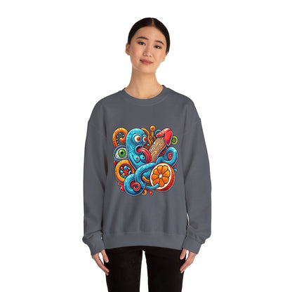 Psychedelic Tentacle Citrus Crewneck Sweatshirt