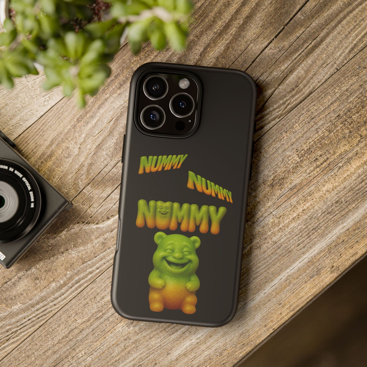 Nummy Gummy Phone Case — Cute Retro Green Gummy Bear Protective Case