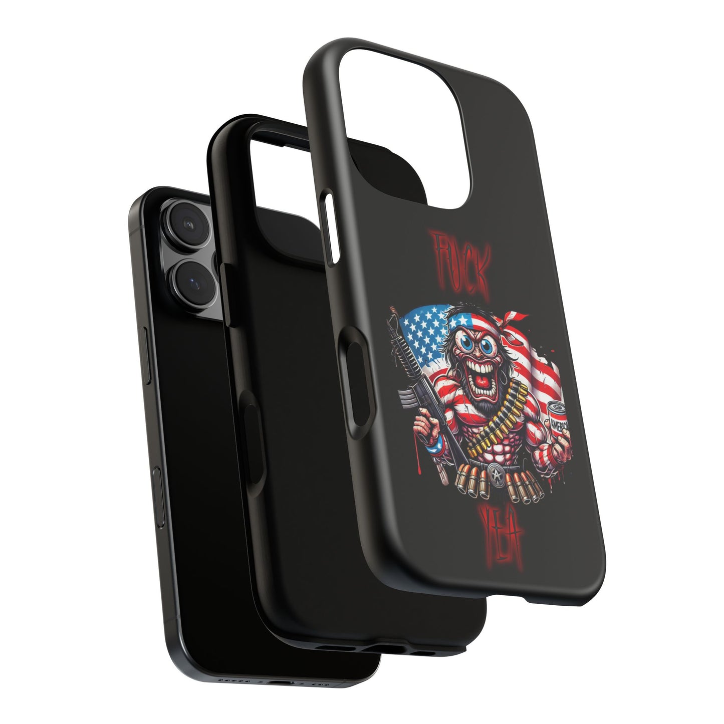 Phone Case — American Flag Skull Soldier Design (Tough Cases)