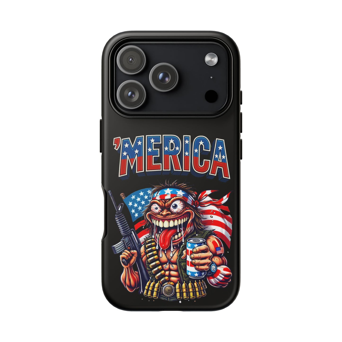 'MERICA Patriotic Phone Case — American Flag Madman Design
