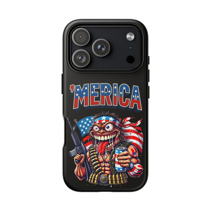 'MERICA Patriotic Phone Case — American Flag Madman Design