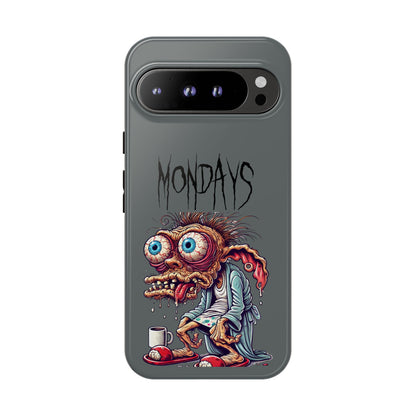 Mondays Zombie Character Phone Case – Funny Groggy Coffee Phone Cover