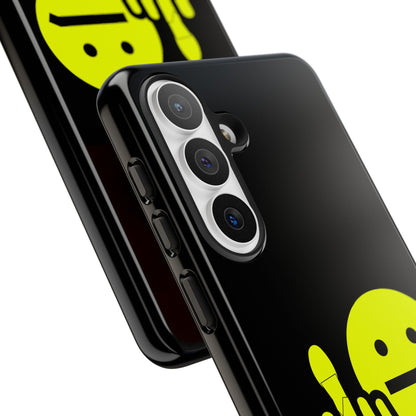 Phone Case — Neon Middle Finger Emoji Graphic