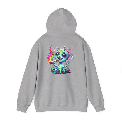 Alien Octopus Hoodie — Cute Rainbow-Smoking Space Creature Sweatshirt