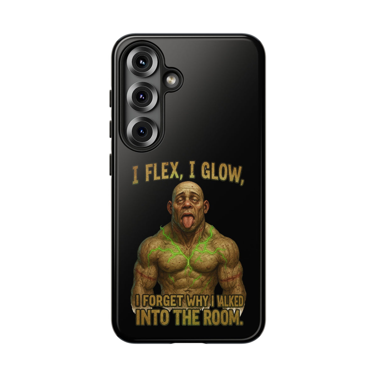 Phone Case — I Flex, I Glow Funny Muscular Guy Phone Cover