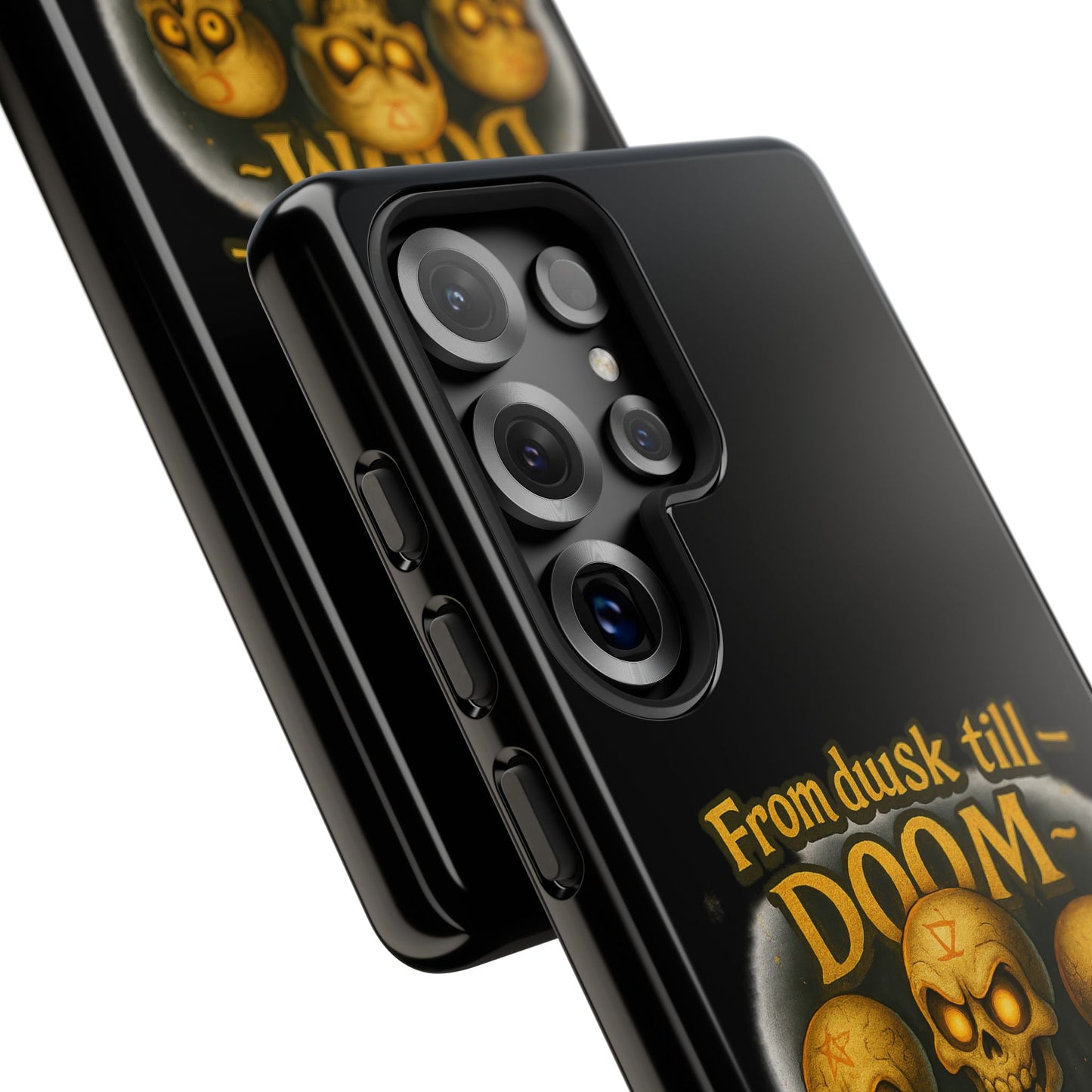 Phone Case — "From Dusk Till Doom We Jam" Skeleton Band Design