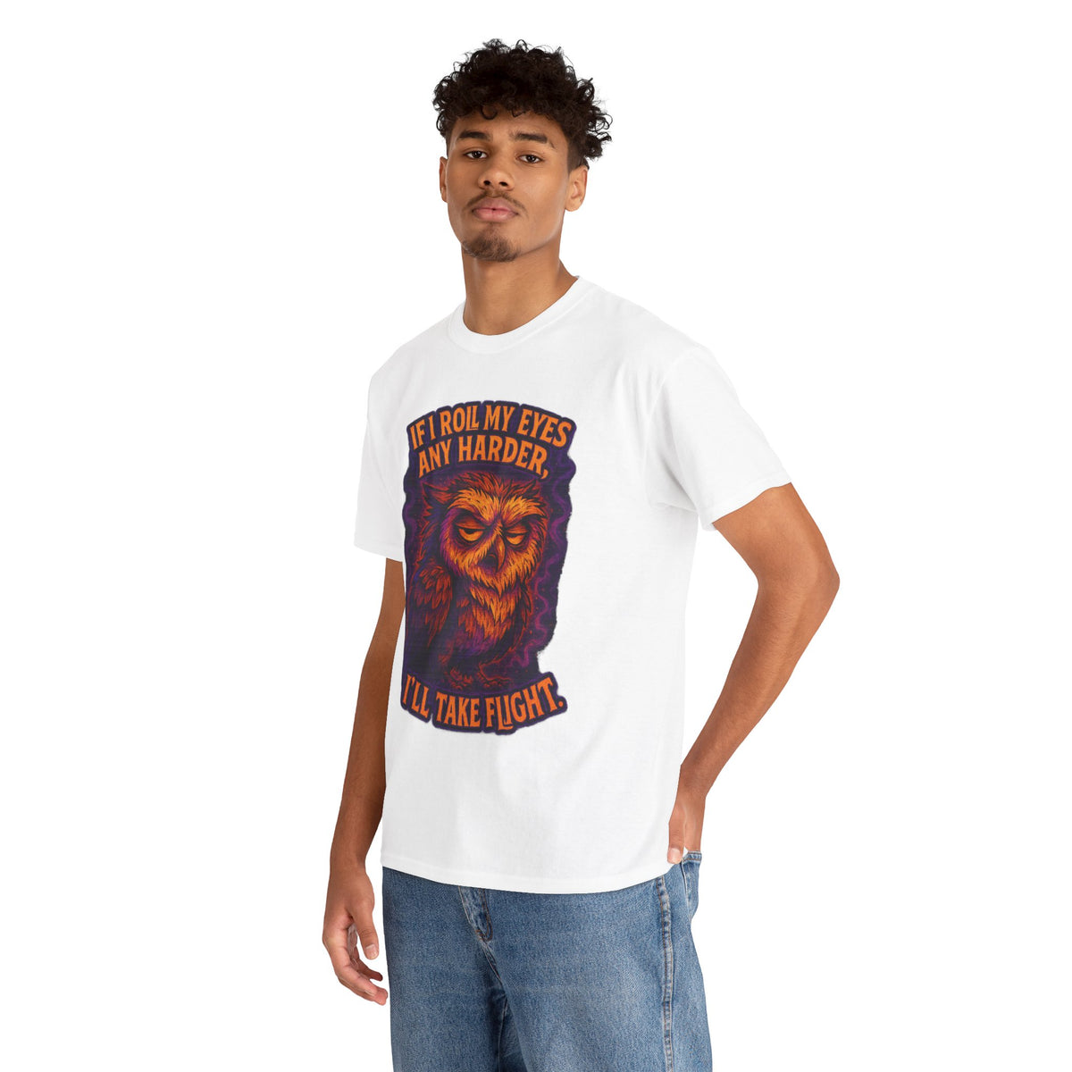 Sarcastic Owl T-Shirt — "If I Roll My Eyes Any Harder, I’ll Take Flight" Graphic Tee