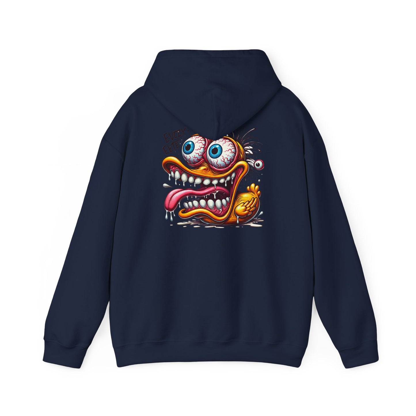 Crazy Cartoon Monster Hoodie - "Every Bite" Retro Hot Rod Art Pullover