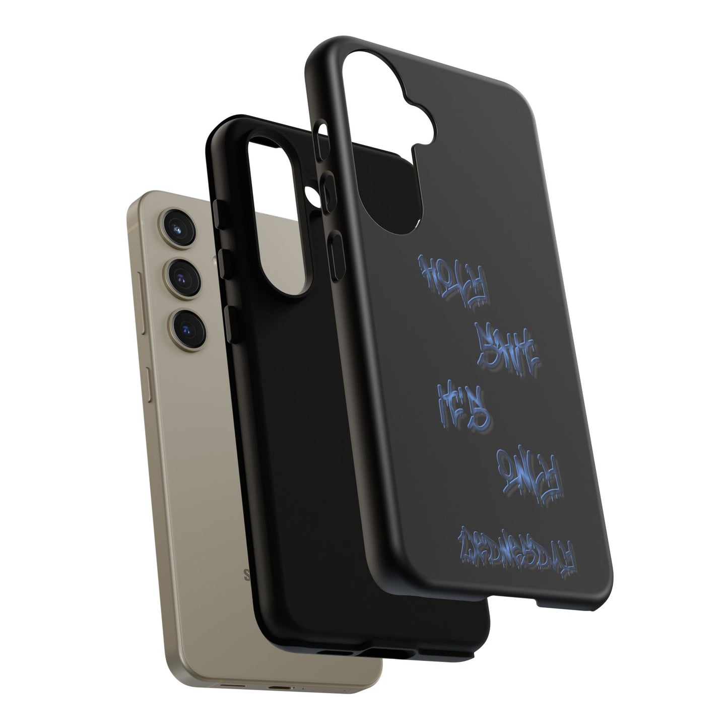 Phone Case — Blue Neon Graffiti "Tough Cases" Protective Cover