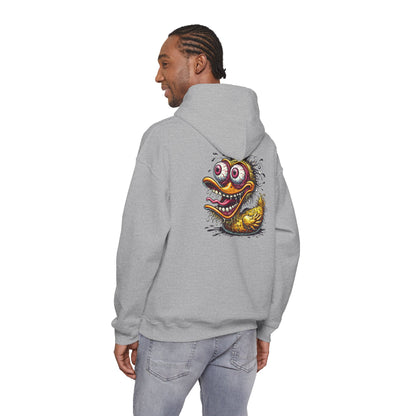 Duck Monster Hoodie — Retro Creepy Cartoon Graphic Pullover