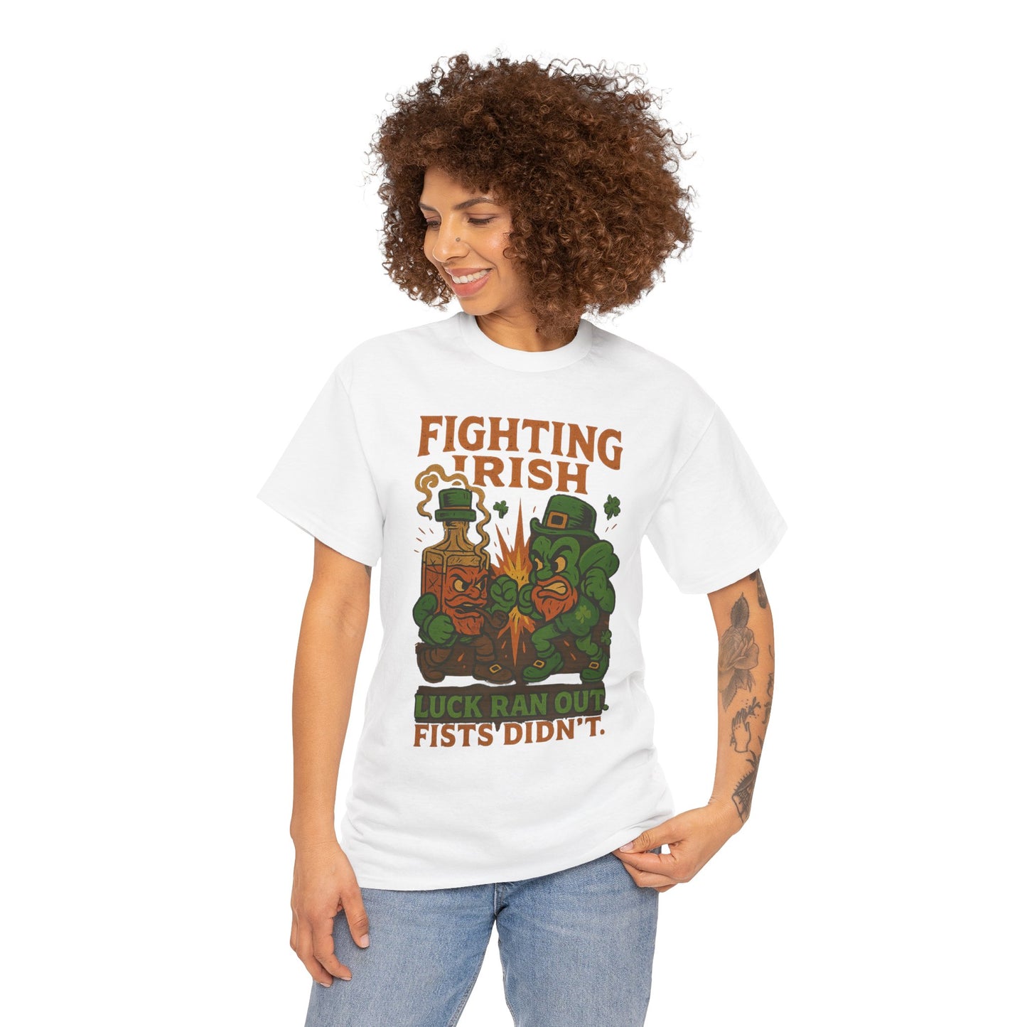Fighting Irish leprechaun brawl T-Shirt | St. Patrick's Day boxing design