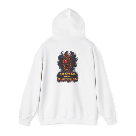 Hoodie — "I See Your Soul and It's Disappointing" Dark Demon Graphic Hoodie