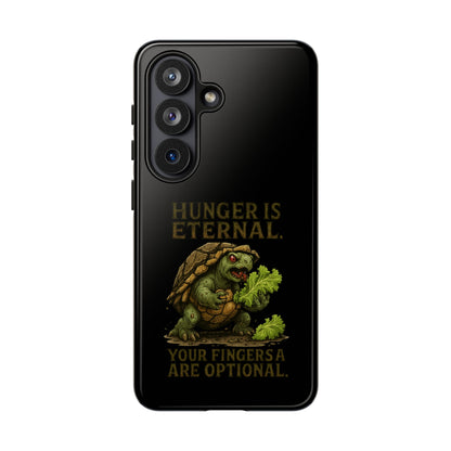 Phone Case — "Hunger Is Eternal, Your Fingers Are Optional" Turtle Monster Design