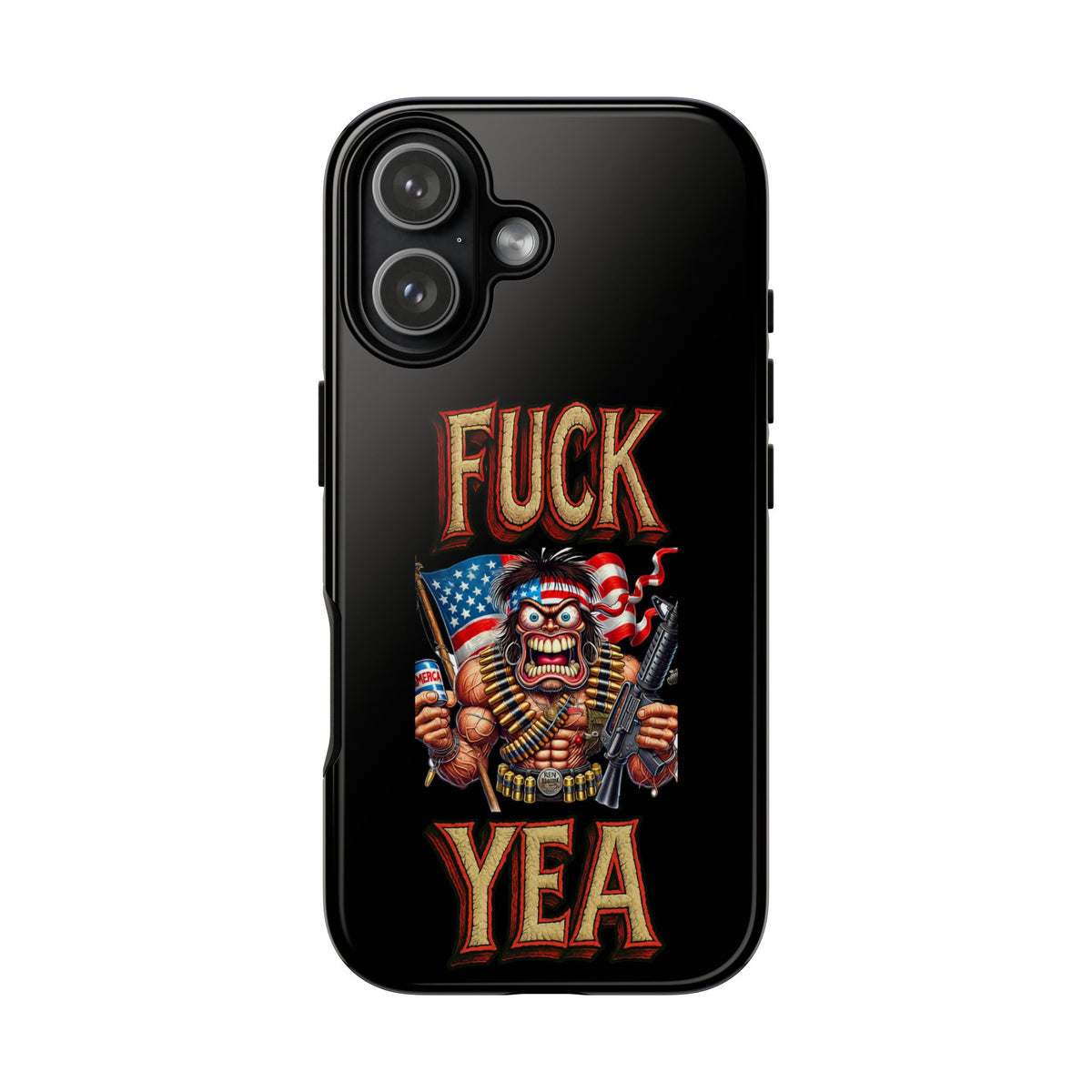 Phone Case — "FUCK YEA" Patriotic Skeleton Soldier Graphic