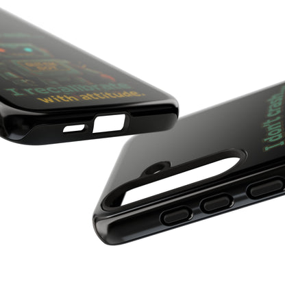 Phone Case — "I Don't Crash... I Recalibrate" Retro Robot Protective Cover