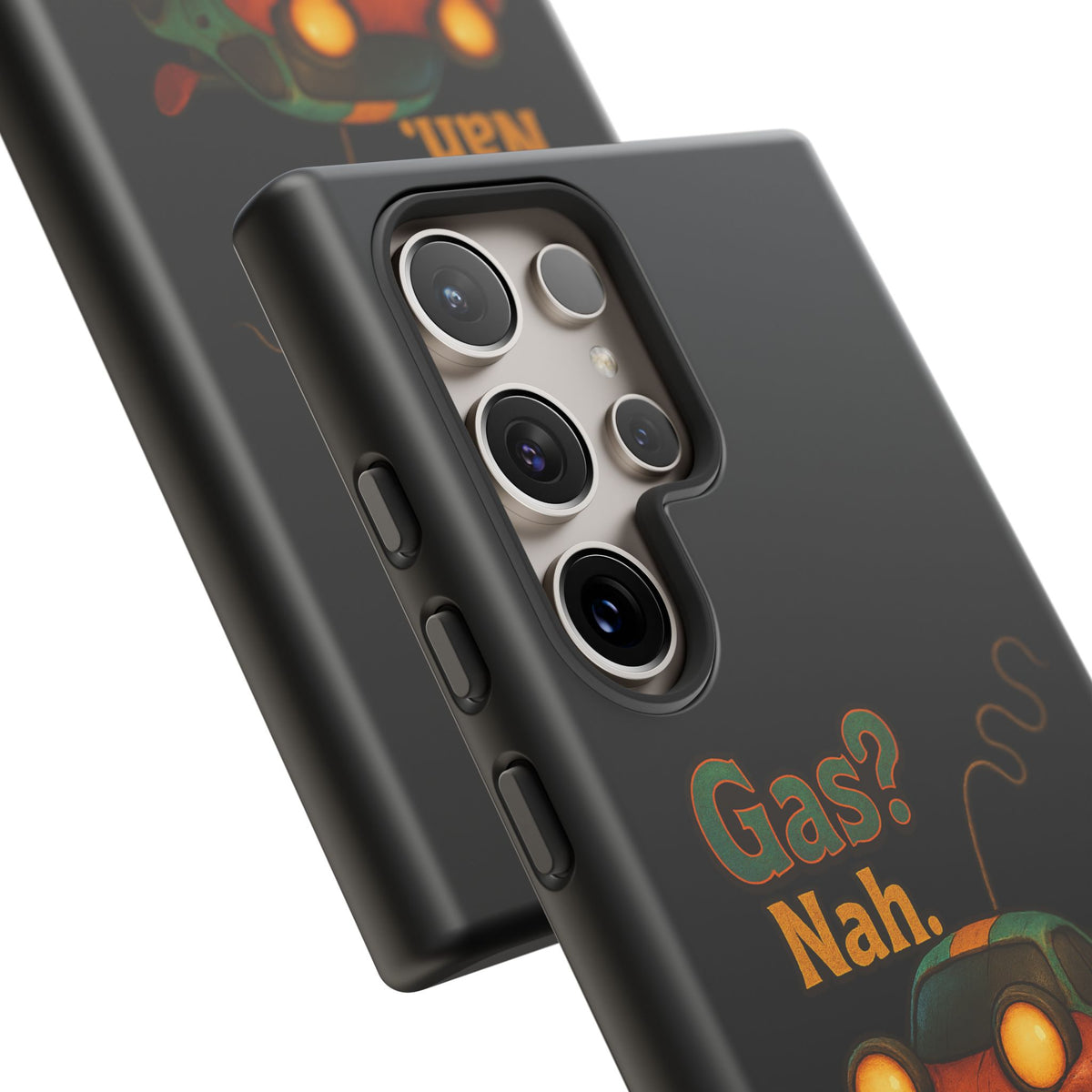 Phone Case — "Gas? Nah. I Run on Bad Far Decisions" Funny Cartoon Car Protective Cover
