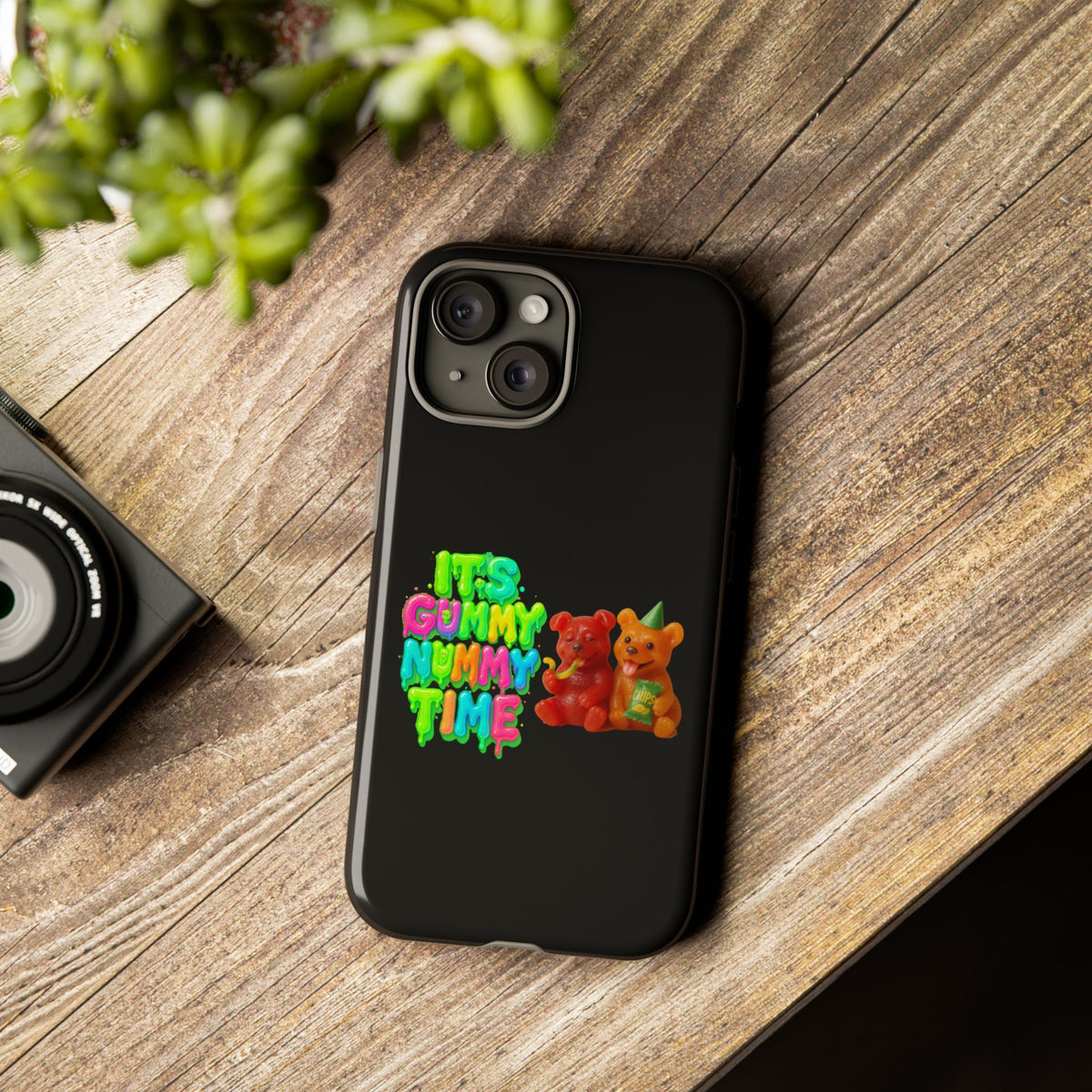 Phone Case — "It's Gummy Nummy Time" Colorful Gummy Bear Protective Case