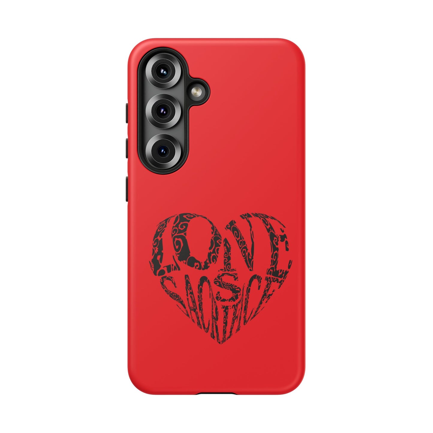 Red 'Love Justice' Heart Phone Case — Protective iPhone Cover, Valentine’s Gift