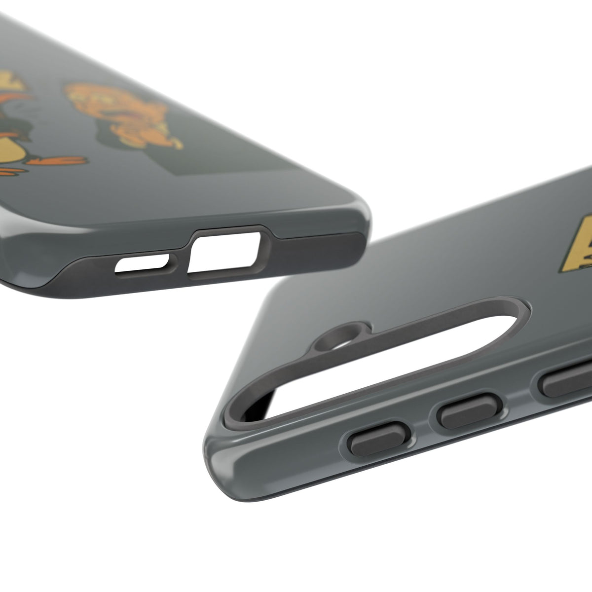 Phone Case - Cartoon Penguin Yelling 'WTF' at Shocked Man, Funny Protective iPhone Cover
