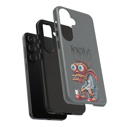Mondays Zombie Character Phone Case – Funny Groggy Coffee Phone Cover