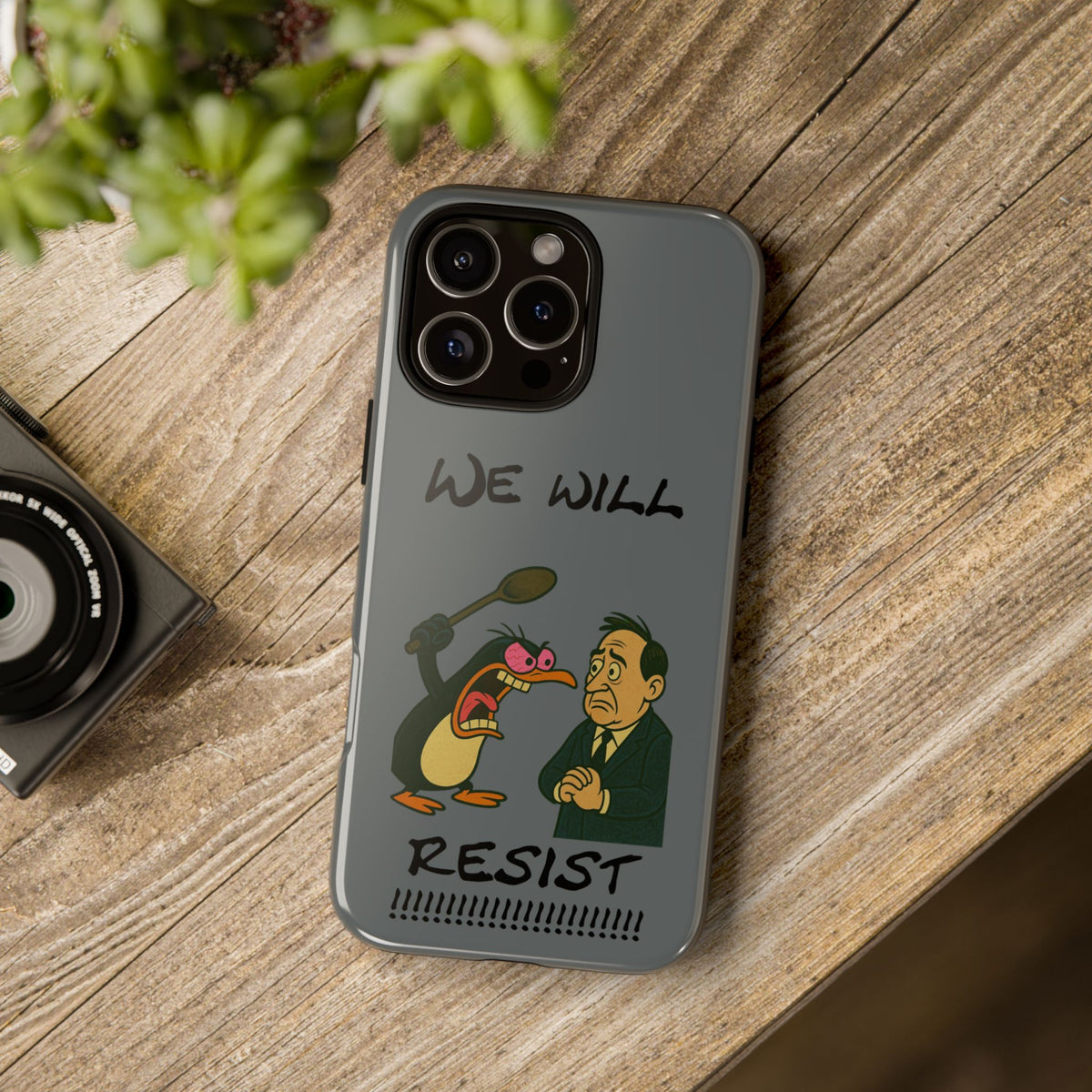 Phone Case - "We Will Resist" Cartoon Protest Design