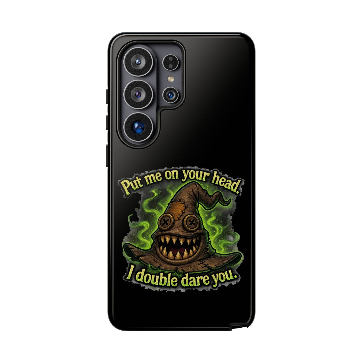 Phone Case — 'Put Me On Your Head, I Double Dare You' Witch Hat Horror Design