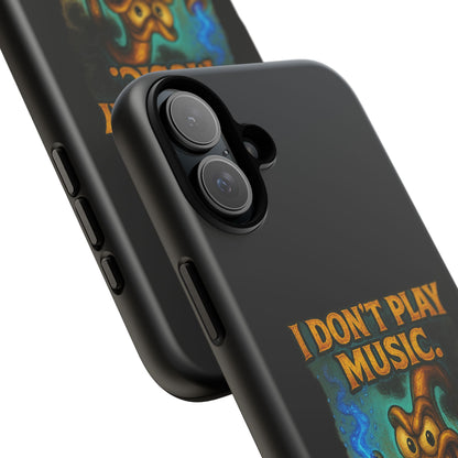 Phone Case — "I Don't Play Music. I Detonate It." Cartoon Bomb Graphic