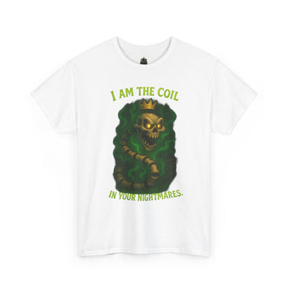 Skull Snake Crown Tee | I Am The Coil Nightmare Illustration