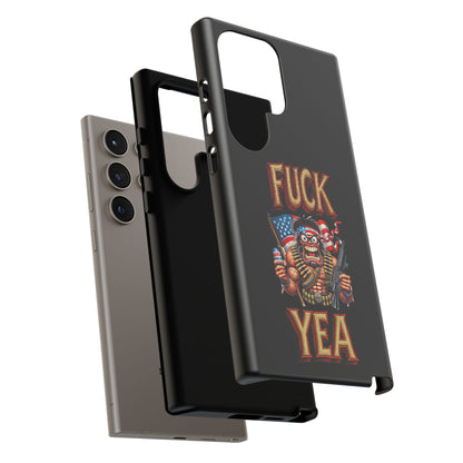 Phone Case — "FUCK YEA" Patriotic Skeleton Soldier Graphic