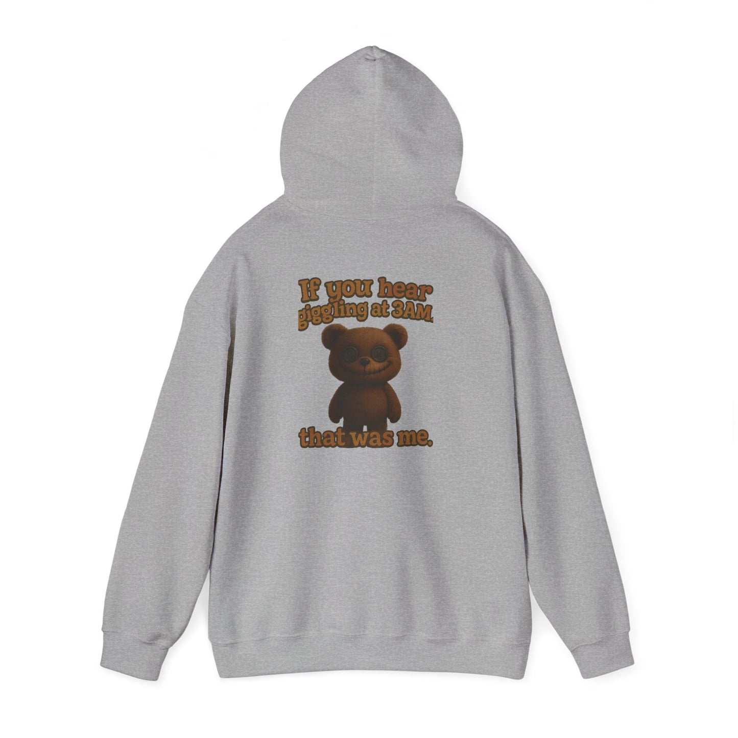 Bear Graphic Hoodie — "It Was Me" Cute Teddy Back Print