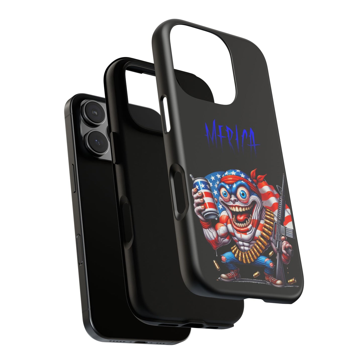 Phone Case — Patriotic 'Merica Clown with Flag, Beer & Rifle