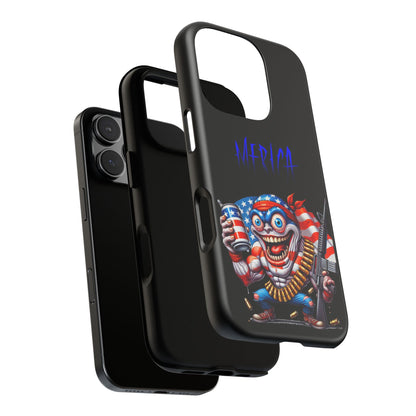 Phone Case — Patriotic 'Merica Clown with Flag, Beer & Rifle