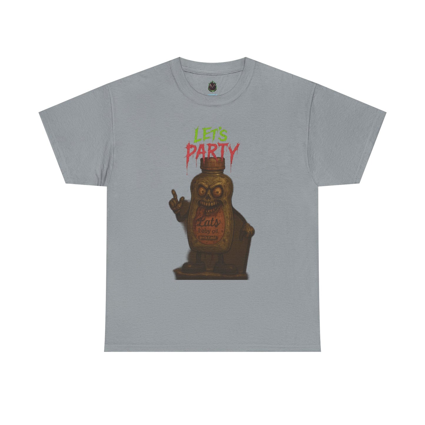 Let’s Party – Zombie Baby Oil Bottle Horror T-Shirt