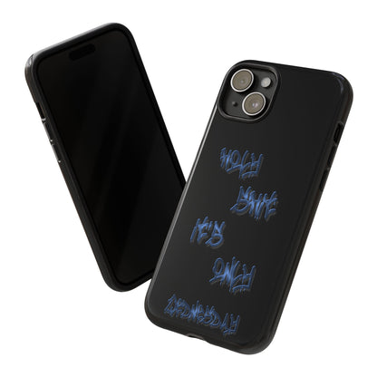 Phone Case — Blue Neon Graffiti "Tough Cases" Protective Cover