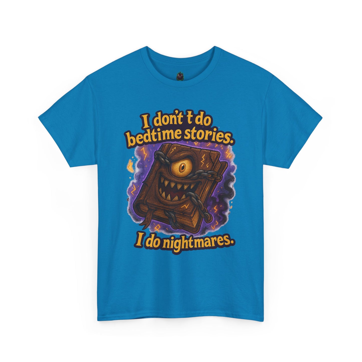 Nightmarish Monster Book tee | I don't do bedtime stories design