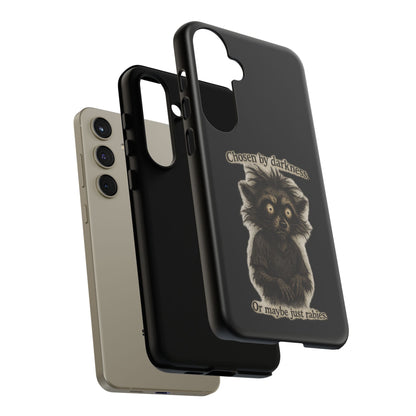 Phone Case - "Chosen by Darkness (Or Maybe Just Rabies)" Cute Creepy Retro Creature Protective Case