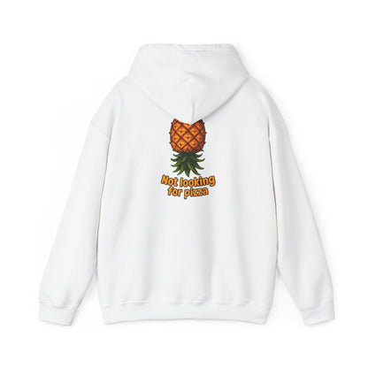 Pineapple Graphic Hoodie — "Not looking for pizza" Tropical Lounge Sweatshirt