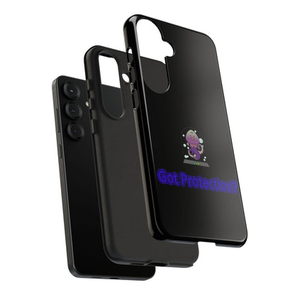 Phone Case — 'Got Protection?' Cute Purple Alien Anti-Shock Protective Cover
