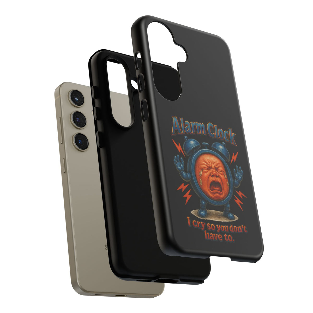 Phone Case — "Alarm Clock: I Cry So You Don't Have To" Funny Retro Baby Alarm Design